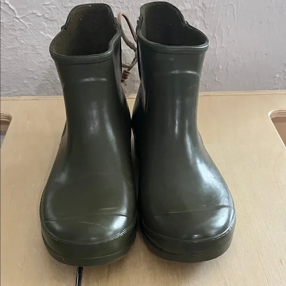 Sperry Dark Olive Lace-Up Rain Ankle Boots - Picture 2 of 5